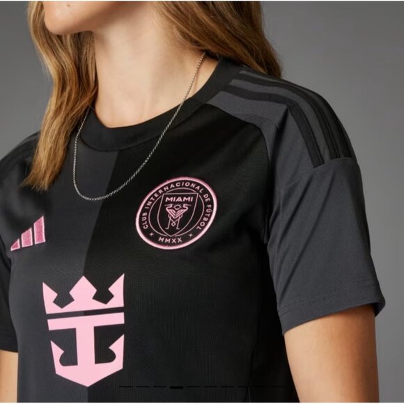 MLS Messi Soccer Jersey NWT ADIDAS Size Medium Slim Fit Black Pink Away Jersey $ - Picture 7 of 14
